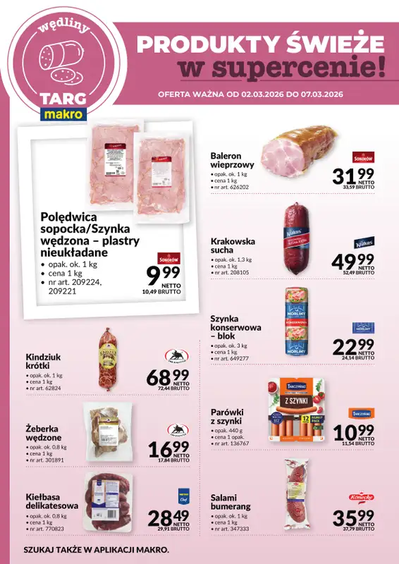 Makro - gazetka promocyjna Targ MAKRO - oferta świeża w super cenach! od poniedziałku 02.03 do soboty 07.03 - strona 3