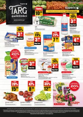 Supeco - gazetka promocyjna Targ świeżości od wtorku 03.03 do poniedziałku 09.03