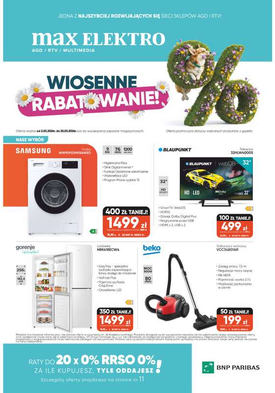 Max Elektro - gazetka promocyjna Gazetka od poniedziałku 02.03 do środy 25.03