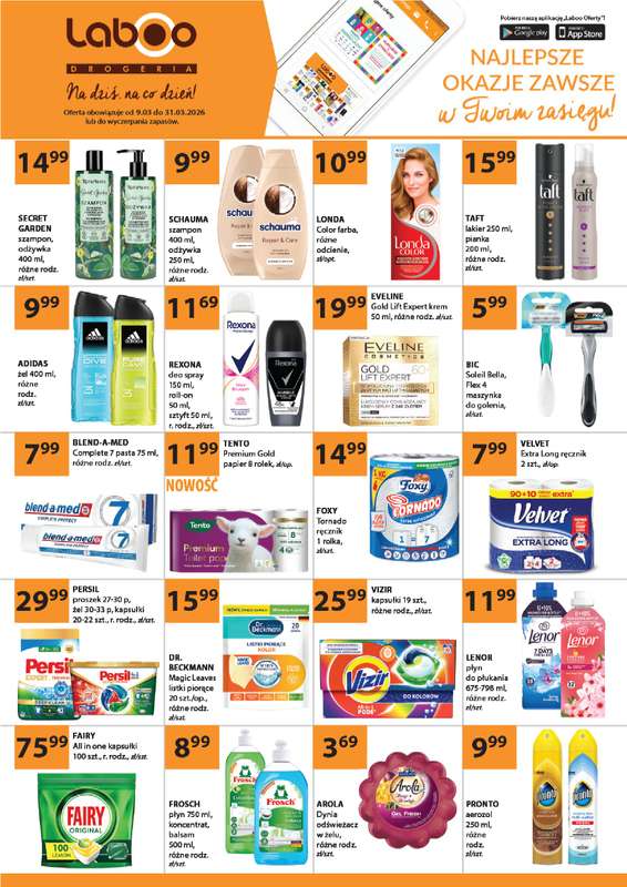Drogerie Laboo - gazetka promocyjna Gazetka od poniedziałku 09.03 do wtorku 31.03