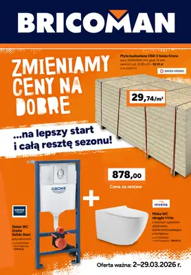 Bricoman - gazetka promocyjna Gazetka od poniedziałku 02.03 do niedzieli 29.03