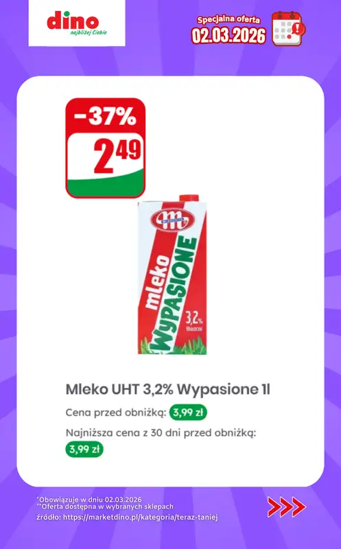 Dino - gazetka promocyjna Specjalna oferta na 02.03.2026 - promocje spoza gazetki od poniedziałku 02.03  - strona 3