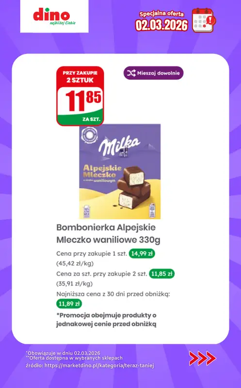 Dino - gazetka promocyjna Specjalna oferta na 02.03.2026 - promocje spoza gazetki od poniedziałku 02.03  - strona 9