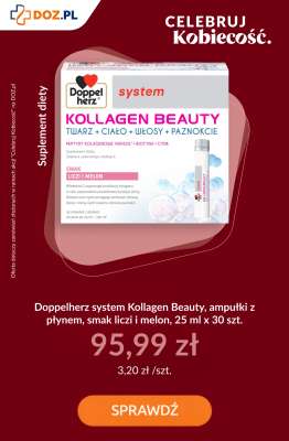 Doppelherz system Kollagen Beauty, ampułki z płynem, smak liczi i melon, 25 ml x 30 szt.