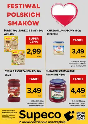 Supeco - gazetka promocyjna Festiwal Polskich smaków od poniedziałku 02.03 do wtorku 31.03