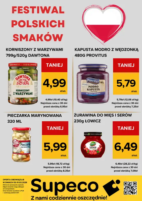 Supeco - gazetka promocyjna Festiwal Polskich smaków od poniedziałku 02.03 do wtorku 31.03 - strona 2
