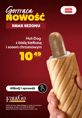 AVIA Stacje Paliw - gazetka promocyjna Smak sezonu! od poniedziałku 02.03 do wtorku 30.06