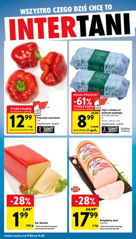 Intermarche - gazetka promocyjna Intertani start tygodnia od poniedziałku 09.03 do środy 11.03 - strona 2