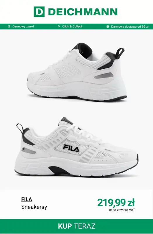 Deichmann - gazetka promocyjna Sneakersy płaskie damskie od poniedziałku 02.03  - strona 2