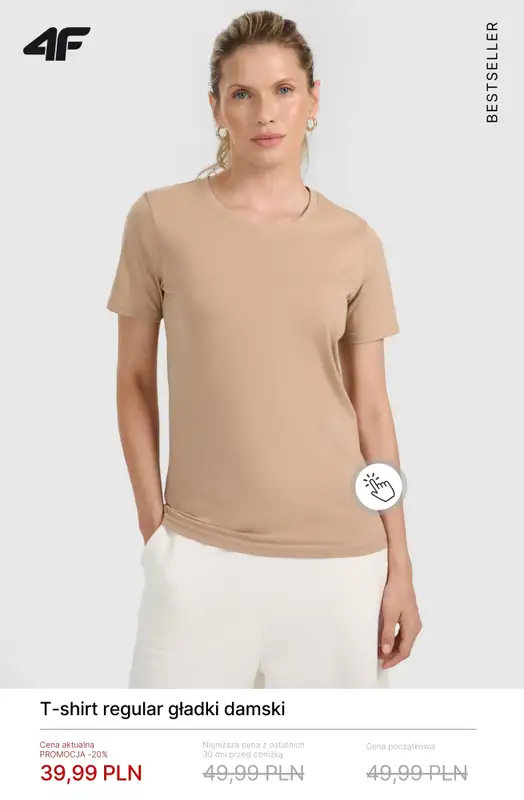 4F - gazetka promocyjna Koszulki i T-shirty damskie – od 19,99 zł od poniedziałku 02.03  - strona 8