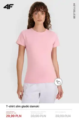 4F - gazetka promocyjna Koszulki i T-shirty damskie – od 19,99 zł od poniedziałku 02.03  - strona 2