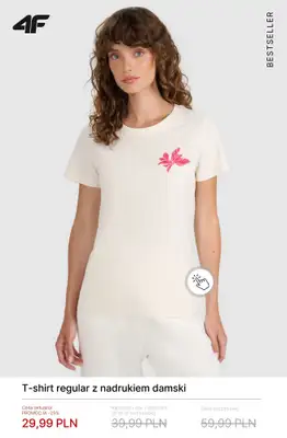 4F - gazetka promocyjna Koszulki i T-shirty damskie – od 19,99 zł od poniedziałku 02.03  - strona 10