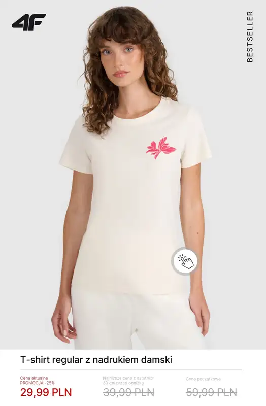 4F - gazetka promocyjna Koszulki i T-shirty damskie – od 19,99 zł od poniedziałku 02.03  - strona 10