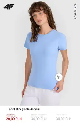 4F - gazetka promocyjna Koszulki i T-shirty damskie – od 19,99 zł od poniedziałku 02.03  - strona 12