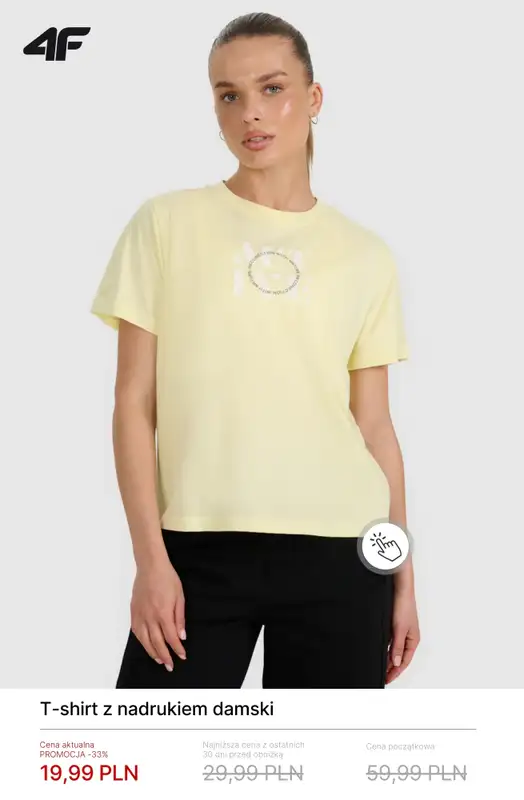 4F - gazetka promocyjna Koszulki i T-shirty damskie – od 19,99 zł od poniedziałku 02.03  - strona 4