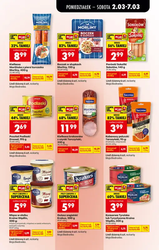 Biedronka - gazetka promocyjna Od poniedziałku, Z ladą tradycyjną od poniedziałku 02.03 do soboty 07.03 - strona 59
