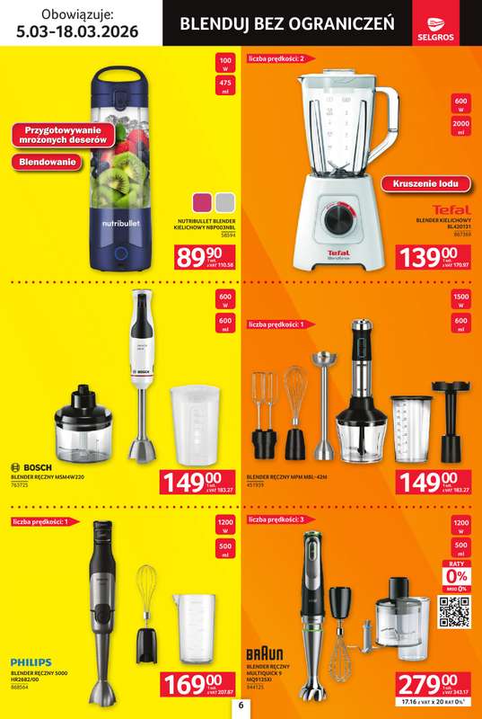 Selgros - gazetka promocyjna Katalog Elektro AGD od czwartku 05.03 do środy 18.03 - strona 6