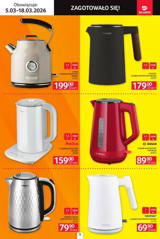 Selgros - gazetka promocyjna Katalog Elektro AGD od czwartku 05.03 do środy 18.03 - strona 5