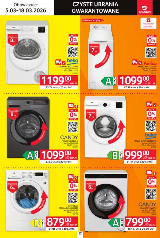 Selgros - gazetka promocyjna Katalog Elektro AGD od czwartku 05.03 do środy 18.03 - strona 12