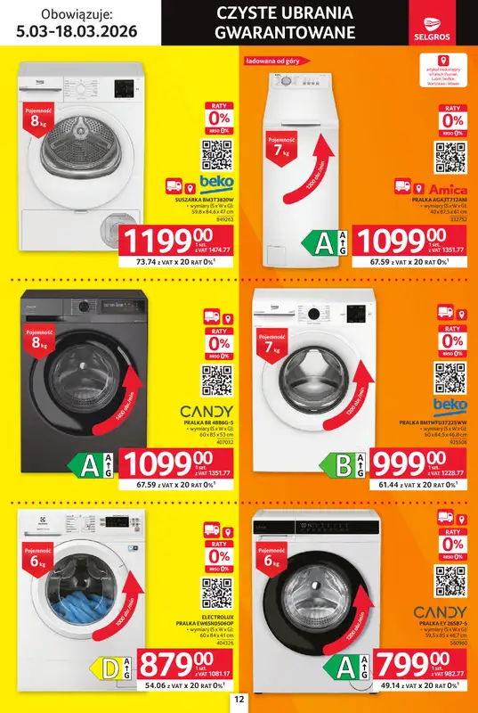 Selgros - gazetka promocyjna Katalog Elektro AGD od czwartku 05.03 do środy 18.03 - strona 12