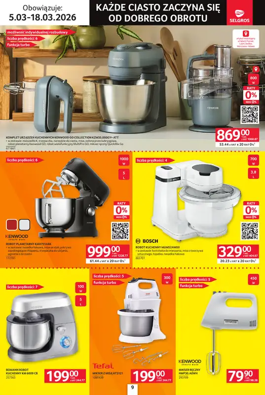 Selgros - gazetka promocyjna Katalog Elektro AGD od czwartku 05.03 do środy 18.03 - strona 9