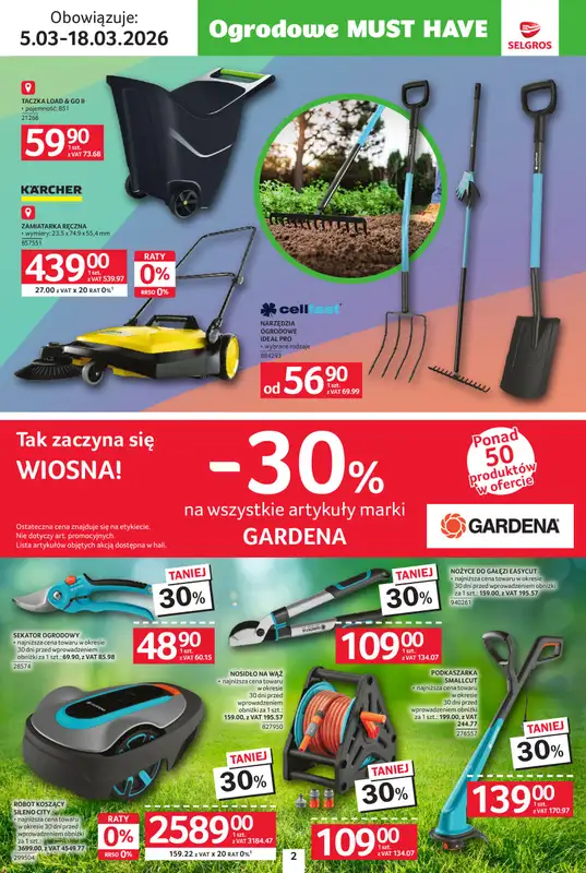 Selgros - gazetka promocyjna Katalog Ogród od czwartku 05.03 do środy 18.03 - strona 2