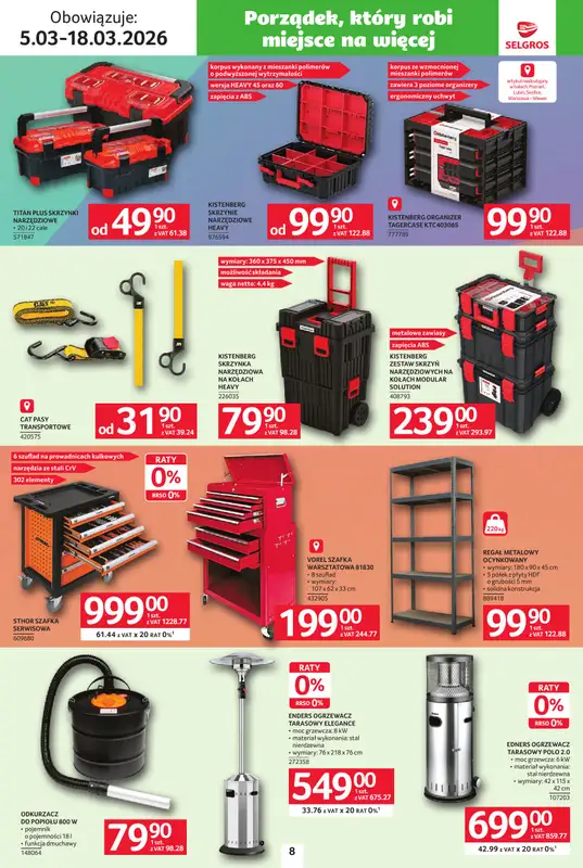 Selgros - gazetka promocyjna Katalog Ogród od czwartku 05.03 do środy 18.03 - strona 8
