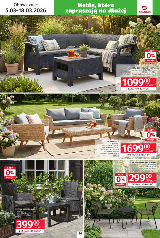 Selgros - gazetka promocyjna Katalog Ogród od czwartku 05.03 do środy 18.03 - strona 14