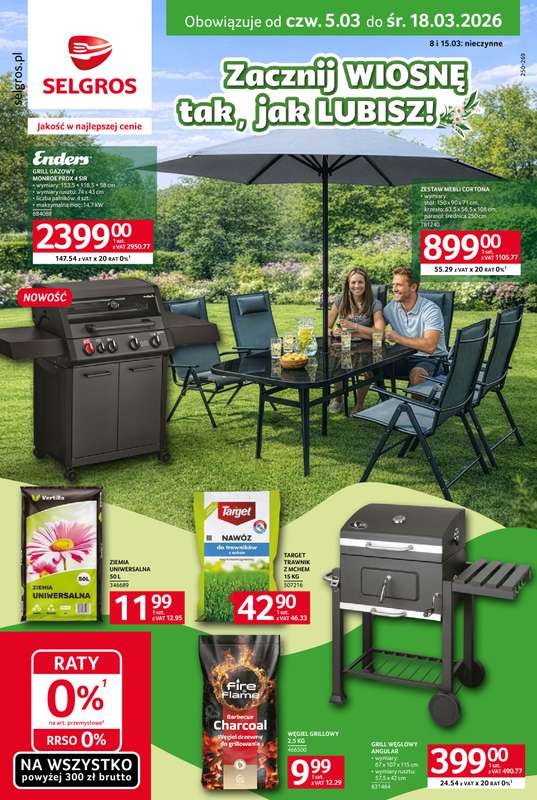 Selgros - gazetka promocyjna Katalog Ogród od czwartku 05.03 do środy 18.03