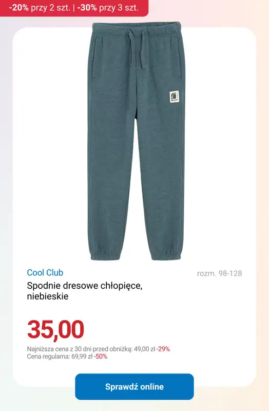 Smyk - gazetka promocyjna Ubrania i buty: -20% przy 2 szt. | -30% przy 3 szt. od poniedziałku 02.03 do czwartku 05.03 - strona 9