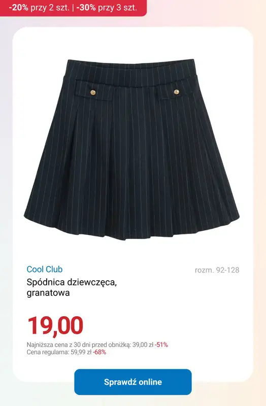 Smyk - gazetka promocyjna Ubrania i buty: -20% przy 2 szt. | -30% przy 3 szt. od poniedziałku 02.03 do czwartku 05.03 - strona 8