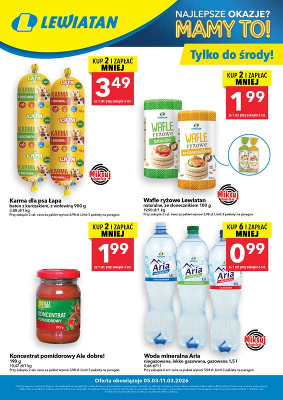 LEWIATAN - gazetka promocyjna W wielopakach taniej! od czwartku 05.03 do środy 11.03