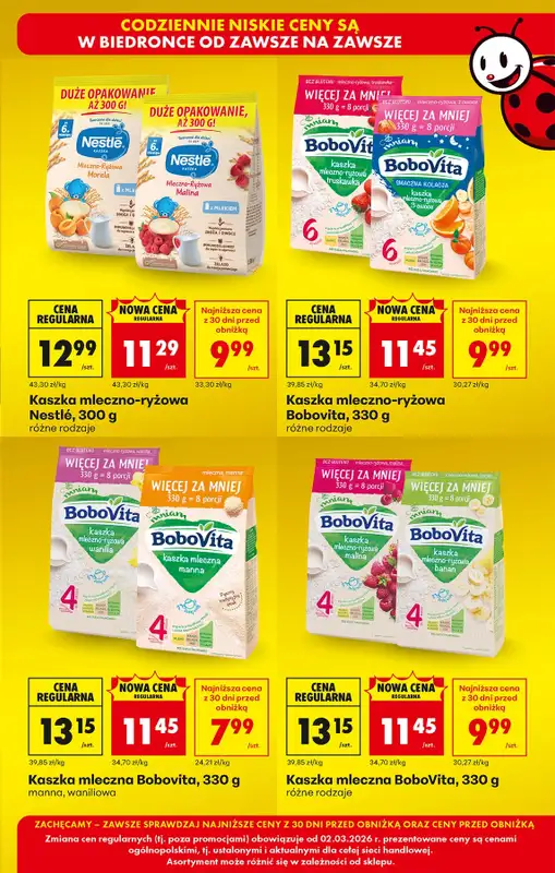 Biedronka - gazetka promocyjna Obniżamy ceny regularne od poniedziałku 02.03 do niedzieli 08.03 - strona 7