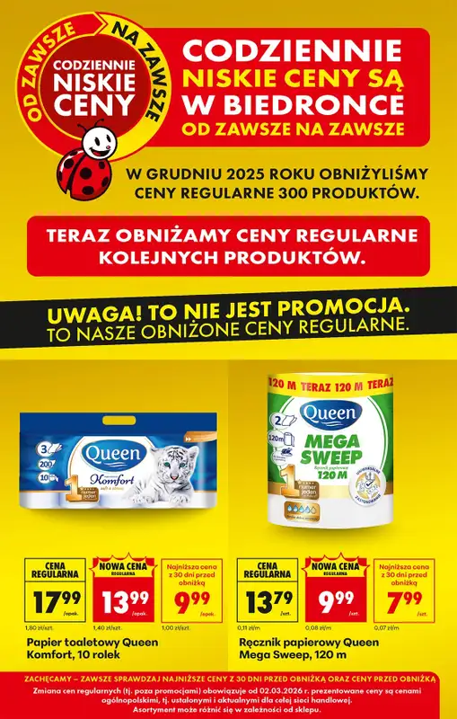 Biedronka - gazetka promocyjna Obniżamy ceny regularne od poniedziałku 02.03 do niedzieli 08.03 - strona 4
