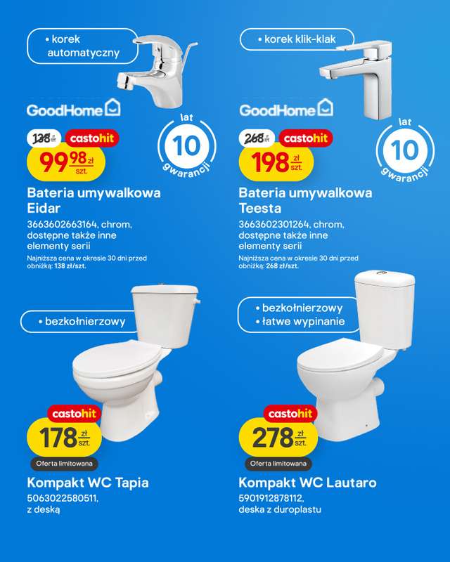 Castorama - gazetka promocyjna Łazienka, kuchnia, atomia od środy 04.03 do wtorku 17.03 - strona 3