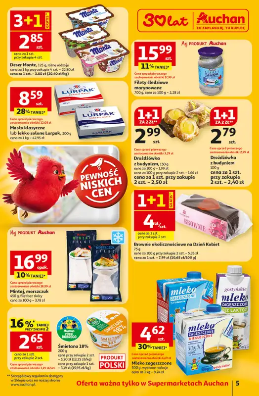 Auchan - gazetka promocyjna Gazetka 30 Lat Supermarket Auchan od czwartku 05.03 do środy 11.03 - strona 5