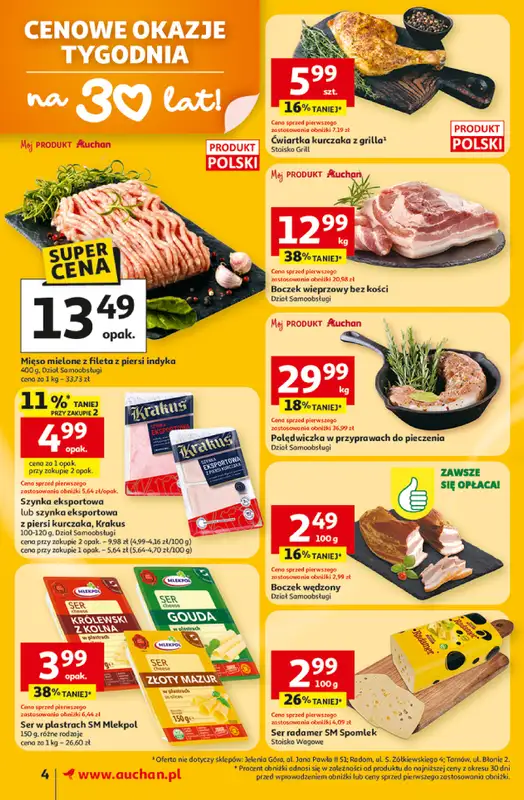 Auchan - gazetka promocyjna Gazetka 30 Lat Supermarket Auchan od czwartku 05.03 do środy 11.03 - strona 4