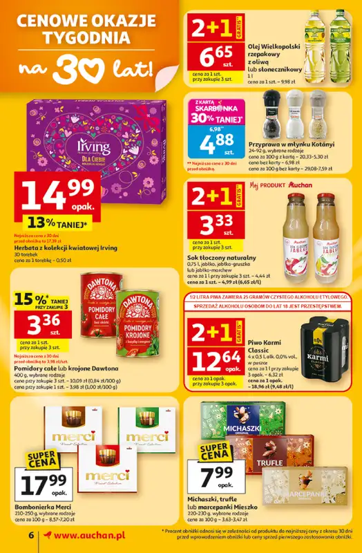 Auchan - gazetka promocyjna Gazetka 30 Lat Supermarket Auchan od czwartku 05.03 do środy 11.03 - strona 6