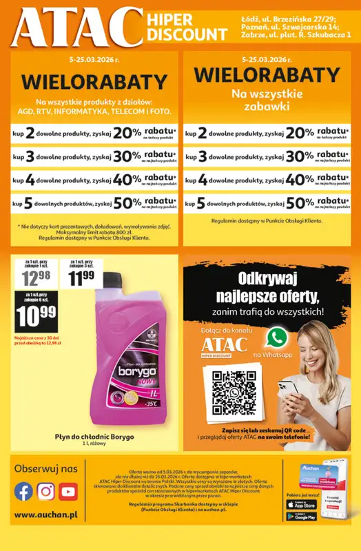 Auchan - gazetka promocyjna Gazetka ATAC Hiper Discount od czwartku 05.03 do środy 25.03 - strona 4
