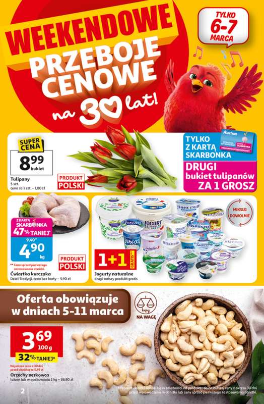 Auchan - gazetka promocyjna Gazetka 30 Lat Hipermarket Auchan od czwartku 05.03 do środy 11.03 - strona 2