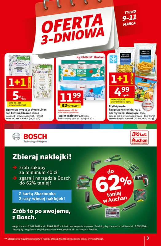 Auchan - gazetka promocyjna Gazetka 30 Lat Hipermarket Auchan od czwartku 05.03 do środy 11.03 - strona 3