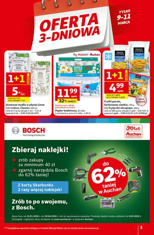 Auchan - gazetka promocyjna Gazetka 30 Lat Hipermarket Auchan od czwartku 05.03 do środy 11.03 - strona 3