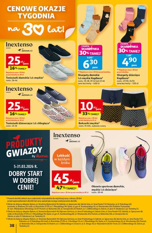 Auchan - gazetka promocyjna Gazetka 30 Lat Hipermarket Auchan od czwartku 05.03 do środy 11.03 - strona 38