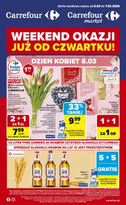 Carrefour Market - gazetka promocyjna Gazetka Weekend promek już od czwartku od czwartku 05.03 do soboty 07.03