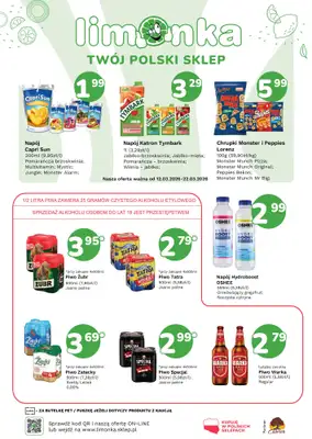 Limonka - gazetka promocyjna Plakat promocyjny od czwartku 12.03 do niedzieli 22.03