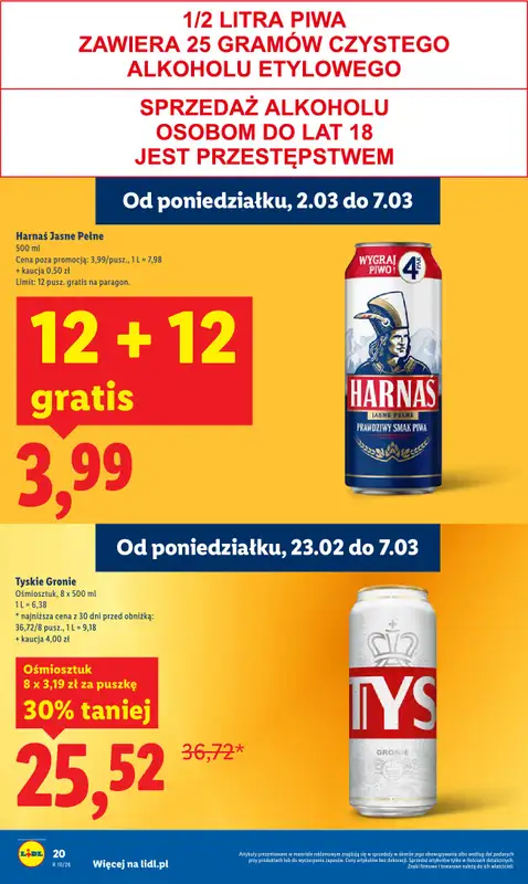 Lidl - gazetka promocyjna Oferta od poniedziałku od poniedziałku 02.03 do środy 04.03 - strona 20