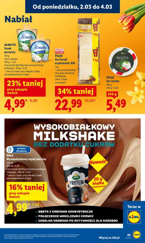 Lidl - gazetka promocyjna Oferta od poniedziałku od poniedziałku 02.03 do środy 04.03 - strona 43