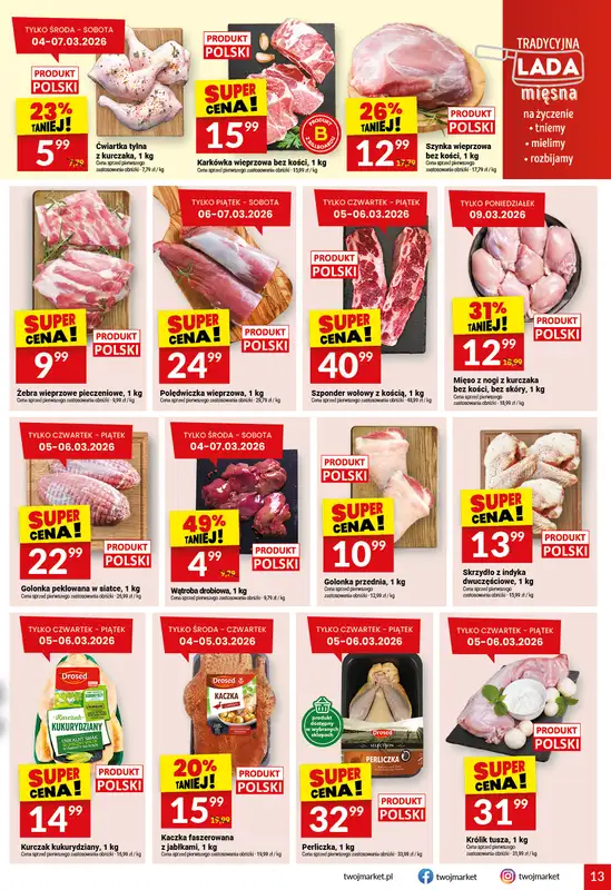 Twój Market - gazetka promocyjna Gazetka od środy 04.03 do wtorku 10.03 - strona 13