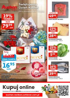 Auchan - gazetka promocyjna Gazetka Racibórz I Świętujemy Dzień Kobiet od środy 04.03 do wtorku 17.03