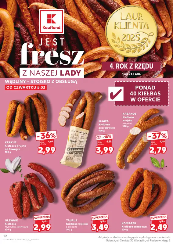 Kaufland - gazetka promocyjna Oferta Kaufland od czwartku 05.03 do środy 11.03 - strona 22